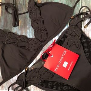 Red Carter Dark Grey triangle Bikini size xs